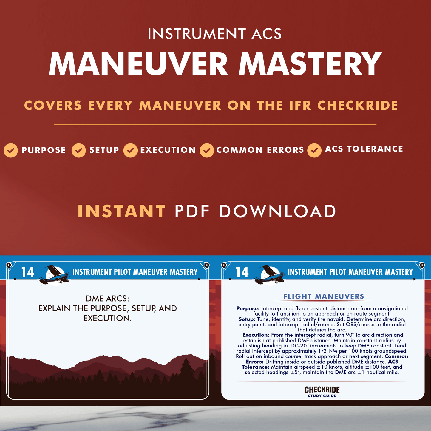 DIGITAL DOWNLOAD: Instrument Pilot Maneuver Mastery Flashcards
